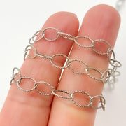 Sterling Silver Twisted Oval Link Chain